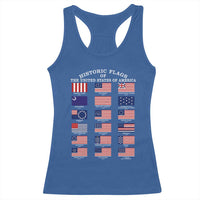 Historic Flags of The United States of America Racerback Tank Top US History