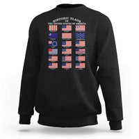 Historic Flags of The United States of America Sweatshirt US History 4th of July