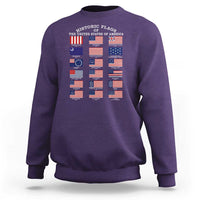 Historic Flags of The United States of America Sweatshirt US History 4th of July