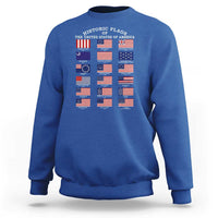 Historic Flags of The United States of America Sweatshirt US History 4th of July