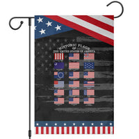 Historic Flags of The United States of America Patriotic Garden Flag US History 4th of July