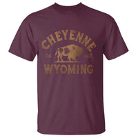 Cheyenne Wyoming Est 1867 WY Bison Cowboy State Pride T Shirt