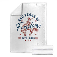 250 Years Of Freedom Cowboy Throw Blanket Western 250th Anniversary USA 1776 2026