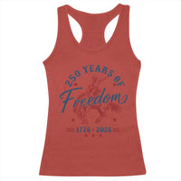 250 Years Of Freedom Cowboy Racerback Tank Top Western 250th Anniversary USA 1776 2026