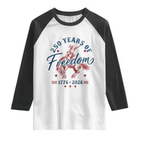 250 Years Of Freedom Cowboy Raglan Shirt Western 250th Anniversary USA 1776 2026