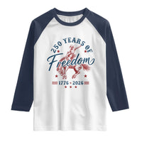 250 Years Of Freedom Cowboy Raglan Shirt Western 250th Anniversary USA 1776 2026