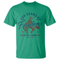 250 Years Of Freedom Cowboy T Shirt Western 250th Anniversary USA 1776 2026