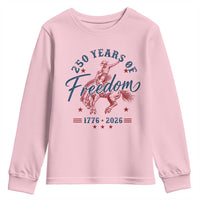 250 Years Of Freedom Cowboy Youth Sweatshirt Western 250th Anniversary USA 1776 2026