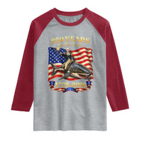 250 Years George Washington Riding Shark Raglan Shirt Funny July 4th American Flag 1776 2026