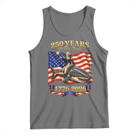 250 Years George Washington Riding Shark Tank Top Funny July 4th American Flag 1776 2026