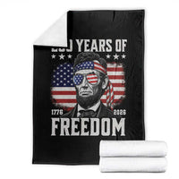 Abraham Lincoln 250 Years Of Freedom Throw Blanket 1776 2026 4th of July