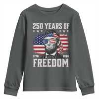 Abraham Lincoln 250 Years Of Freedom Youth Sweatshirt 1776 2026 4th of July