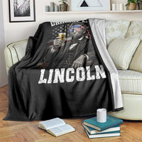 Drinkin Like Lincoln Throw Blanket Abraham Lincoln 4th of July Beer Lover