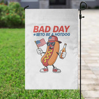 Bad Day To Be A Hot Dog Garden Flag Funny BBQ Grilling 4th of July
