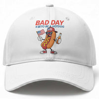 Bad Day To Be A Hot Dog Baseball Cap Funny BBQ Grilling 4th of July