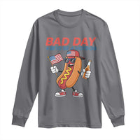 Bad Day To Be A Hot Dog Long Sleeve Shirt Funny BBQ Grilling 4th of July