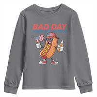 Bad Day To Be A Hot Dog Youth Sweatshirt Funny BBQ Grilling 4th of July