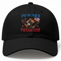 I Put The Tism In Patriotism Baseball Cap Raccoon Bald Eagle 4th of July USA
