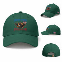 I Put The Tism In Patriotism Baseball Cap Raccoon Bald Eagle 4th of July USA