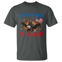 I Put The Tism In Patriotism T Shirt Raccoon Bald Eagle 4th of July USA