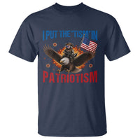 I Put The Tism In Patriotism T Shirt Raccoon Bald Eagle 4th of July USA