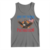 I Put The Tism In Patriotism Tank Top Raccoon Bald Eagle 4th of July USA