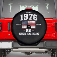 50th Birthday Spare Tire Cover Vintage 1976 Limited Edition 50 Years Of Being Awesome USA Flag