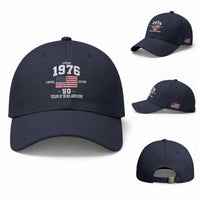 50th Birthday Baseball Cap Vintage 1976 Limited Edition 50 Years Of Being Awesome USA Flag