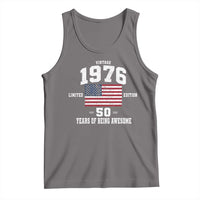 50th Birthday Tank Top Vintage 1976 Limited Edition 50 Years Of Being Awesome USA Flag