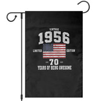 70th Birthday Garden Flag Vintage 1956 Limited Edition 70 Years Of Being Awesome USA Flag