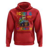 Roaring Into Kindergarten Hoodie Back to School Dinosaur T-Rex Monster Truck - Wonder Print Shop
