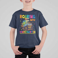 Roaring Into Kindergarten T Shirt For Kid Back to School Dinosaur T-Rex Monster Truck - Wonder Print Shop