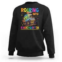 Roaring Into Kindergarten Sweatshirt Back to School Dinosaur T-Rex Monster Truck - Wonder Print Shop