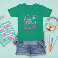 Little Miss Kindergarten T Shirt For Kid Back To School Crown Lovely Heart - Wonder Print Shop