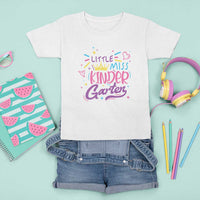 Little Miss Kindergarten T Shirt For Kid Back To School Crown Lovely Heart - Wonder Print Shop