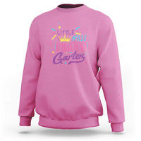 Little Miss Kindergarten Sweatshirt Back To School Crown Lovely Heart - Wonder Print Shop