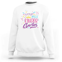 Little Miss Kindergarten Sweatshirt Back To School Crown Lovely Heart - Wonder Print Shop