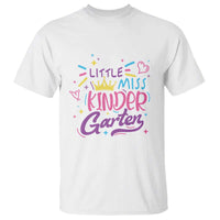 Little Miss Kindergarten T Shirt Back To School Crown Lovely Heart - Wonder Print Shop