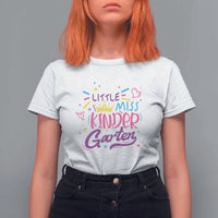 Little Miss Kindergarten T Shirt For Women Back To School Crown Lovely Heart - Wonder Print Shop