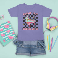 Rolling Into Kindergarten T Shirt For Kid Back To School Roller Skating Girl - Wonder Print Shop