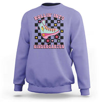 Rolling Into Kindergarten Sweatshirt Back To School Roller Skating Girl - Wonder Print Shop