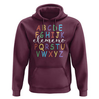 Funny ABC Elemeno Alphabet Hoodie Teacher Back To School - Wonder Print Shop