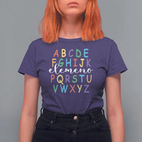 Funny ABC Elemeno Alphabet T Shirt For Women Teacher Back To School - Wonder Print Shop