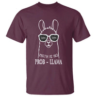Funny Math Llama T Shirt Math Is No Problem Back To School - Wonder Print Shop