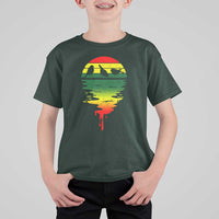 Three Birds T Shirt For Kid Rasta Sunset Reggae Music Jamaica Reflection - Wonder Print Shop