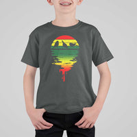 Three Birds T Shirt For Kid Rasta Sunset Reggae Music Jamaica Reflection - Wonder Print Shop