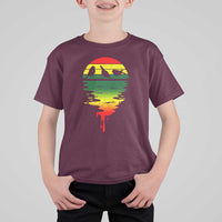 Three Birds T Shirt For Kid Rasta Sunset Reggae Music Jamaica Reflection - Wonder Print Shop