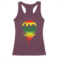 Three Birds Racerback Tank Top Rasta Sunset Reggae Music Jamaica Reflection - Wonder Print Shop