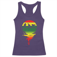 Three Birds Racerback Tank Top Rasta Sunset Reggae Music Jamaica Reflection - Wonder Print Shop