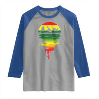 Three Birds Raglan Shirt Rasta Sunset Reggae Music Jamaica Reflection - Wonder Print Shop